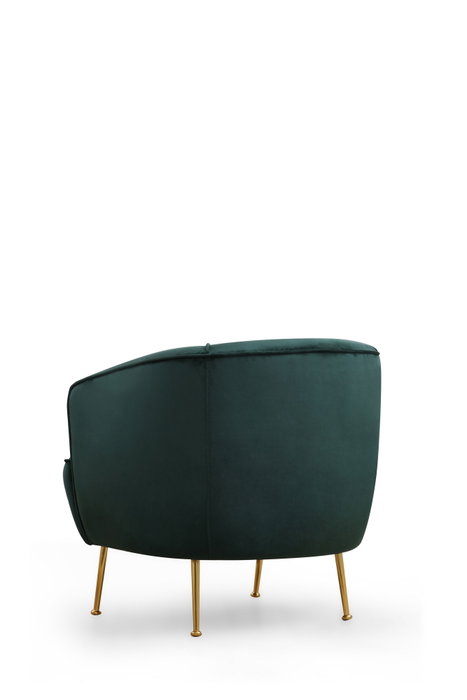 Atelier Del Sofa Sillón Orejero Verde Patas Doradas 83x75x72 cm